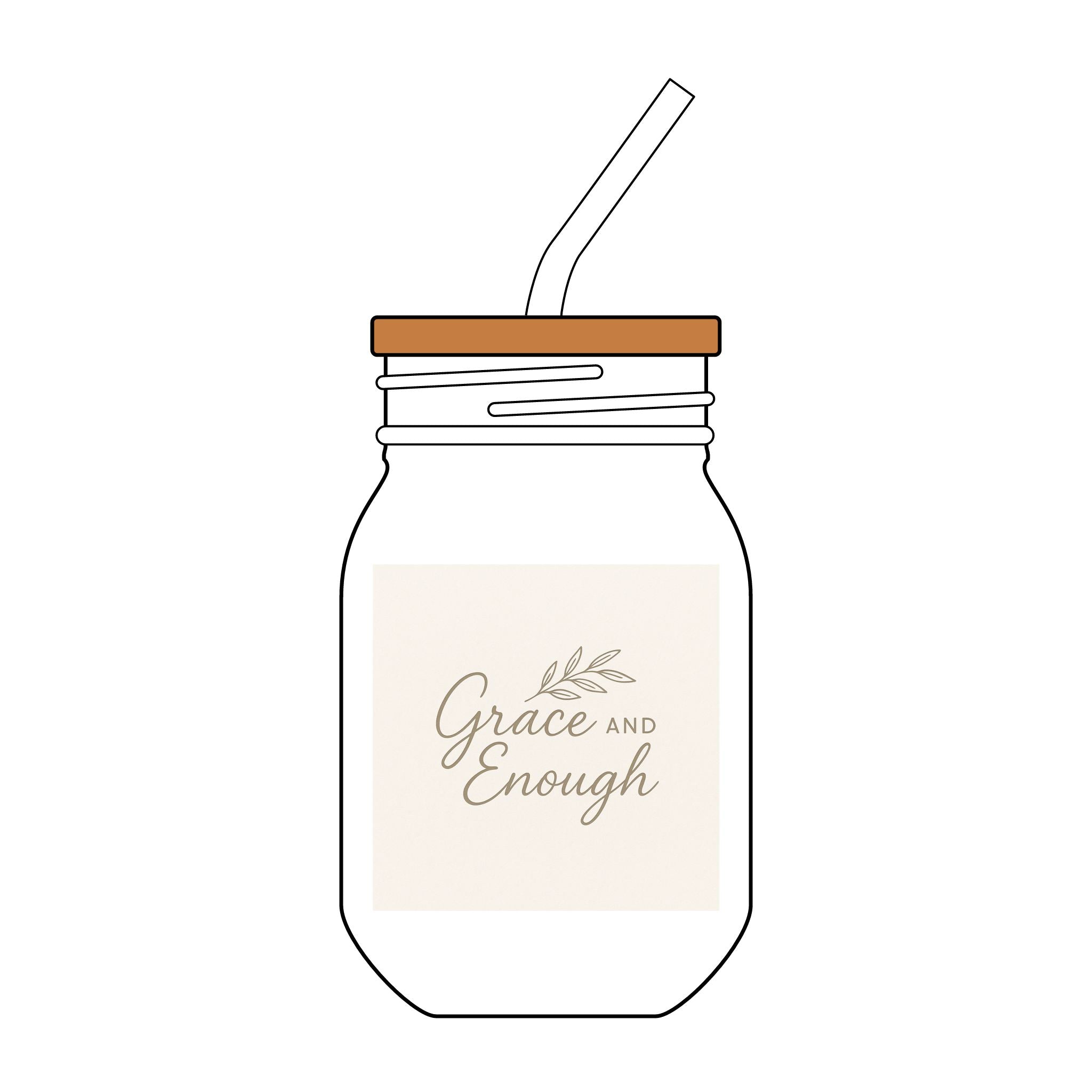 Sipper Glass with Straw, 16oz (Engraving)